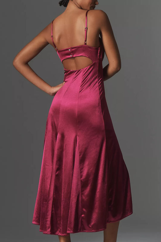 By Anthropologie Sleeveless Drop-Waist Midi Dress