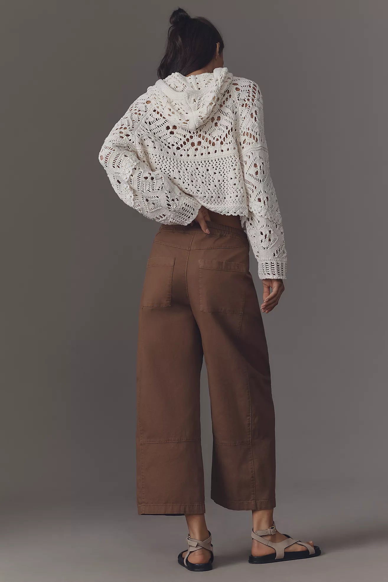 The Izzie Relaxed Pull-On Barrel Pants by Pilcro