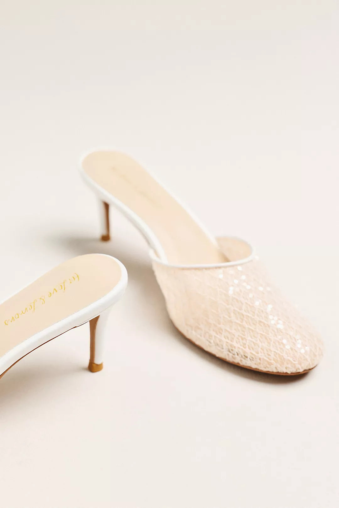 For Love & Lemons Claudia Lace Mule Heels