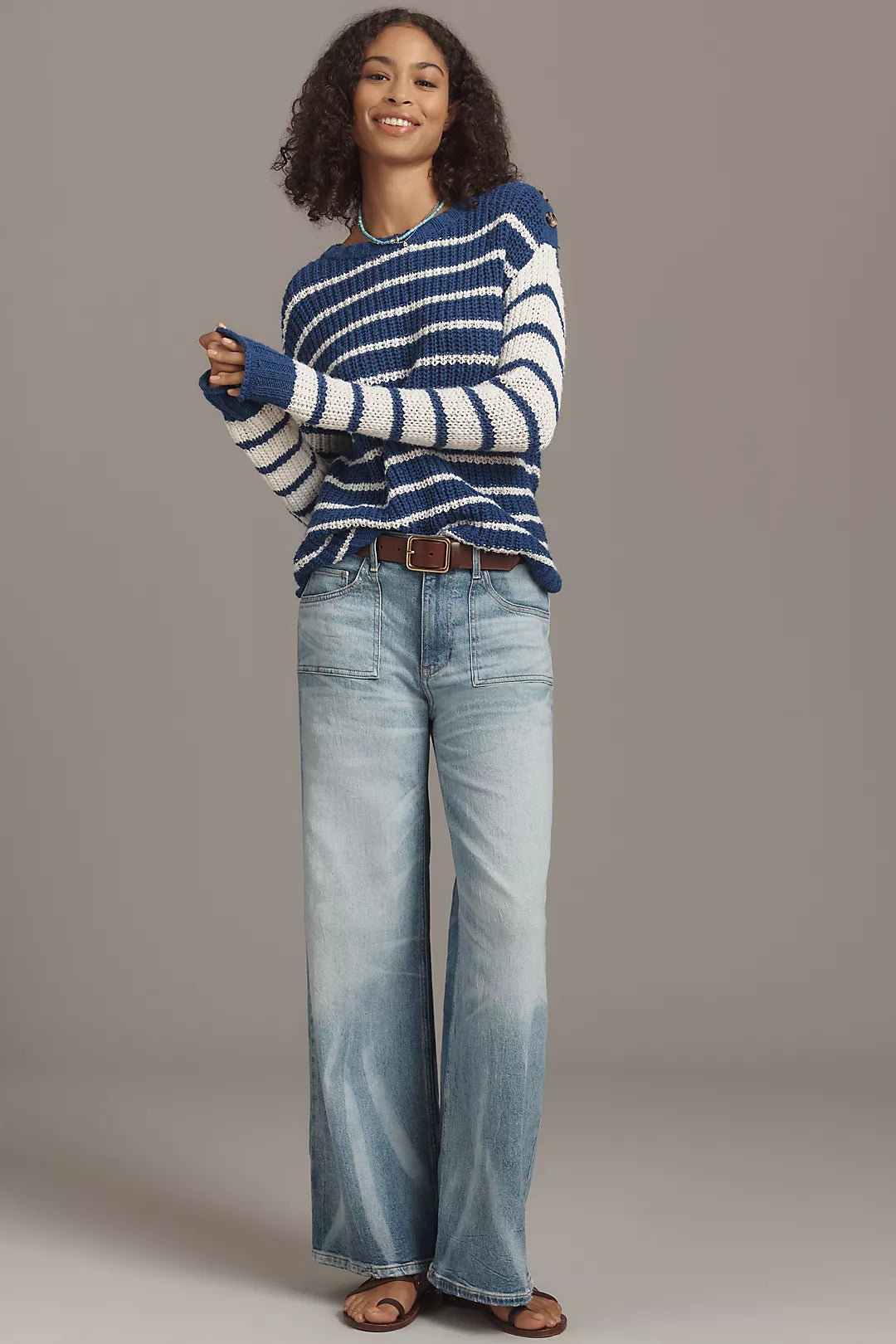 Pilcro Heritage High-Rise Wide-Leg Jeans