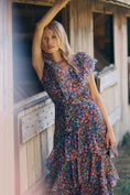 Load image into Gallery viewer, En Saison Naomi Short-Sleeve V-Neck Ruffled Maxi Dress
