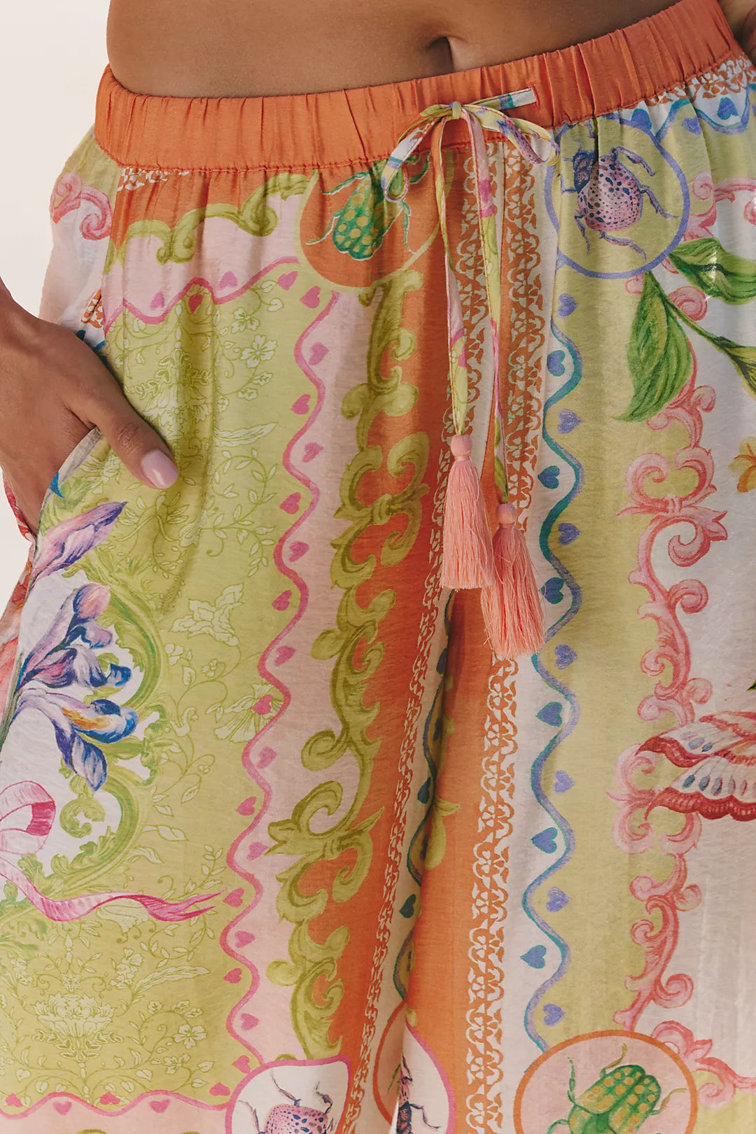 Celandine Sheer Printed Pants