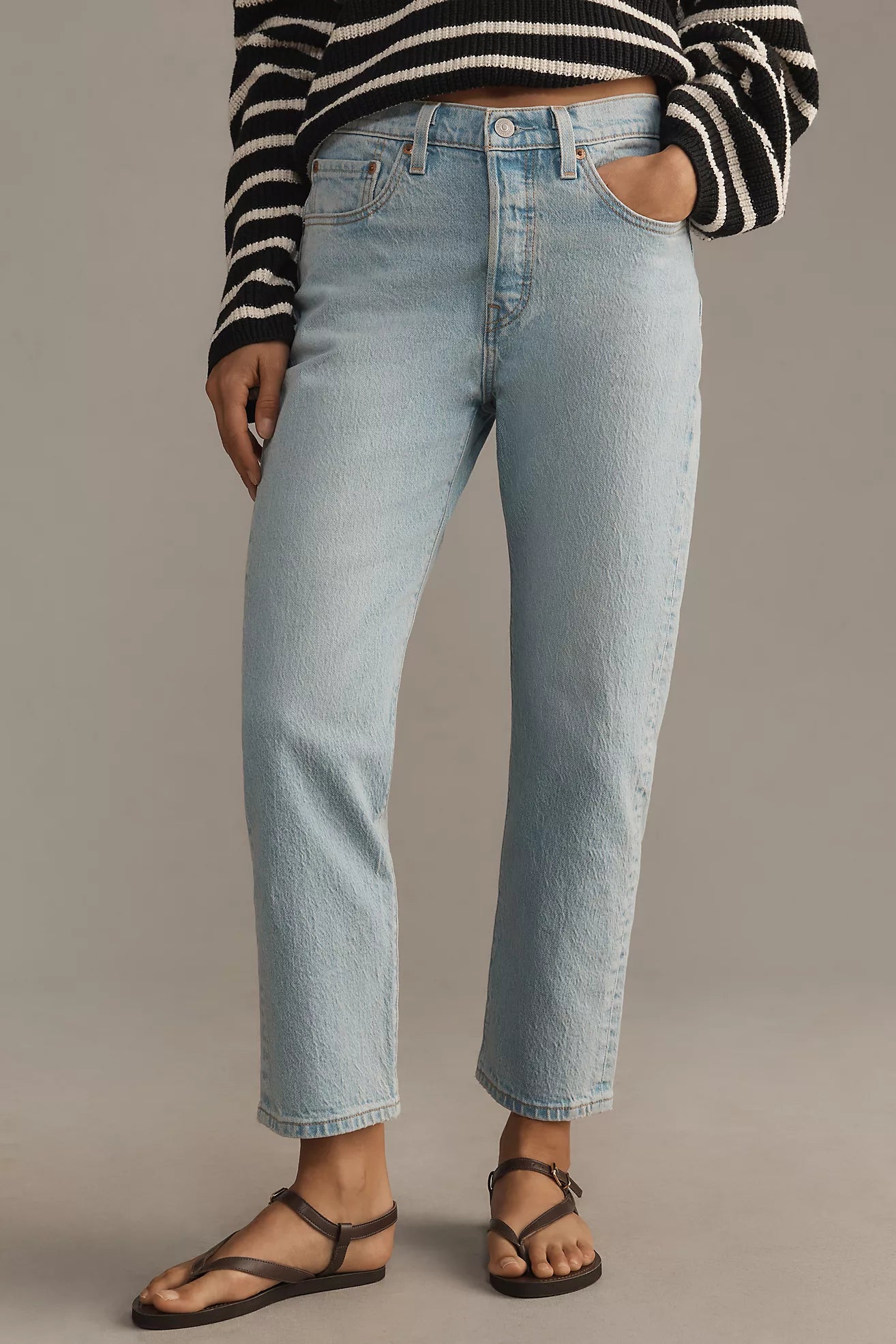 Levi's 501 High-Rise Crop Straight-Leg Jeans