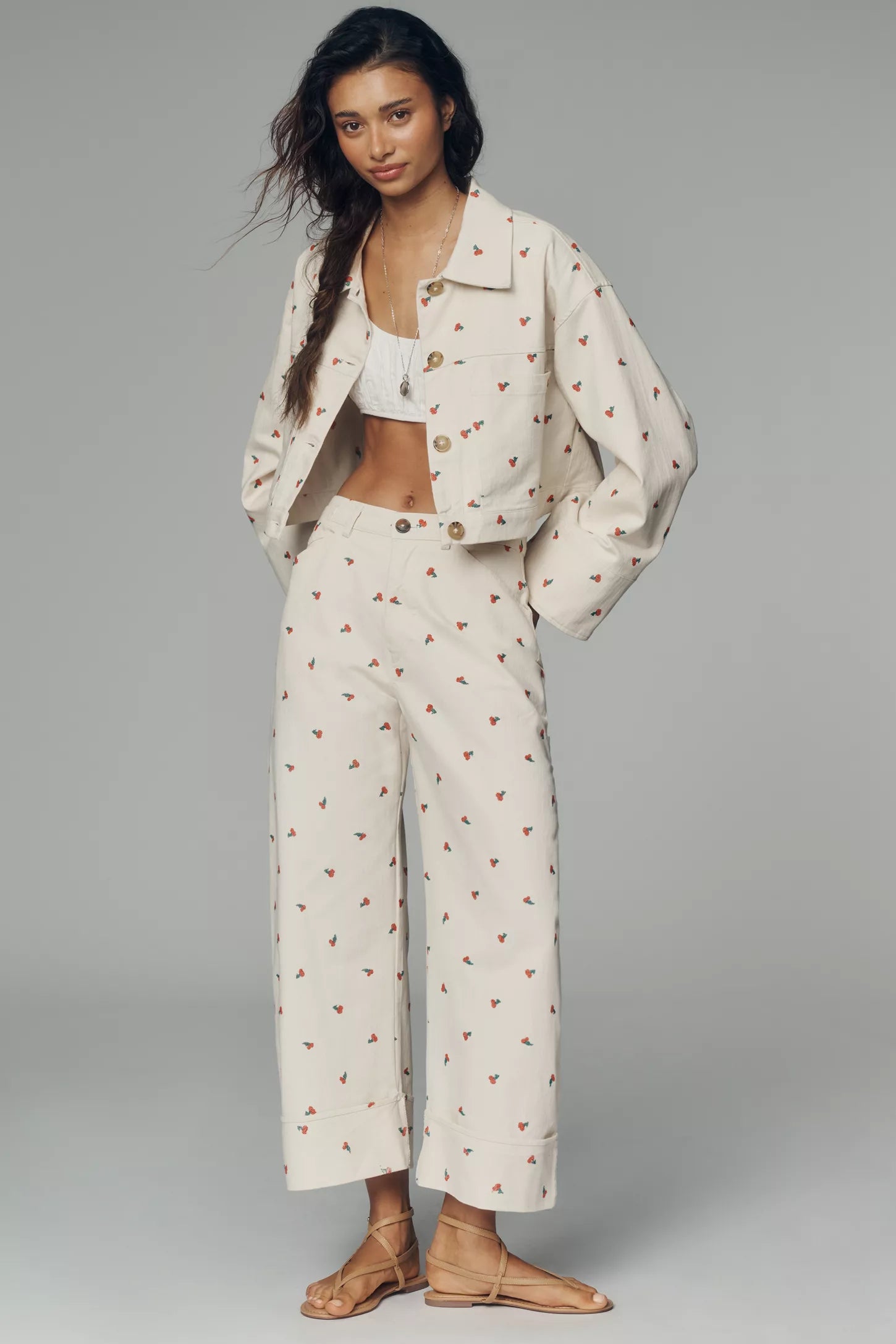 The Kayden Embroidered Carpenter Barrel Jeans by Pilcro