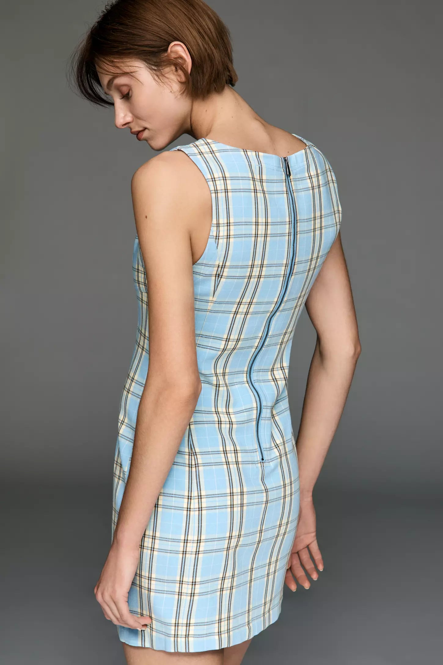 Percie Plaid Mini Dress by Pilcro