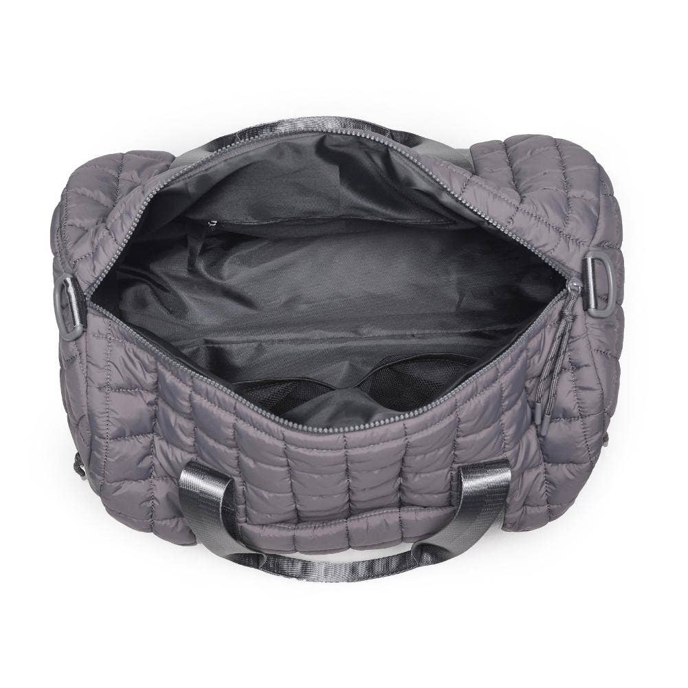 Ty Quilted Puffer Nylon Duffel: Carbon