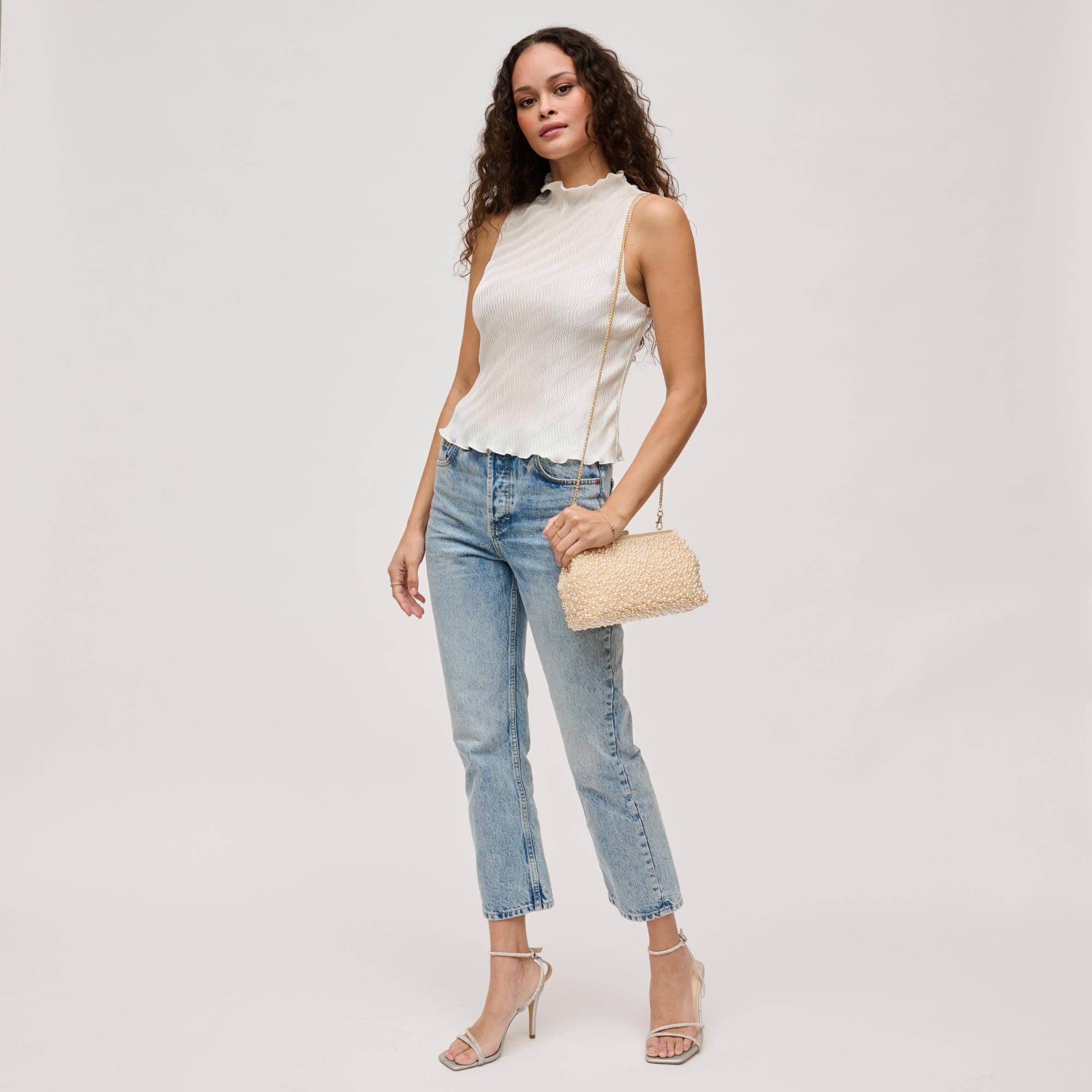 Samira Evening Bag: Champagne