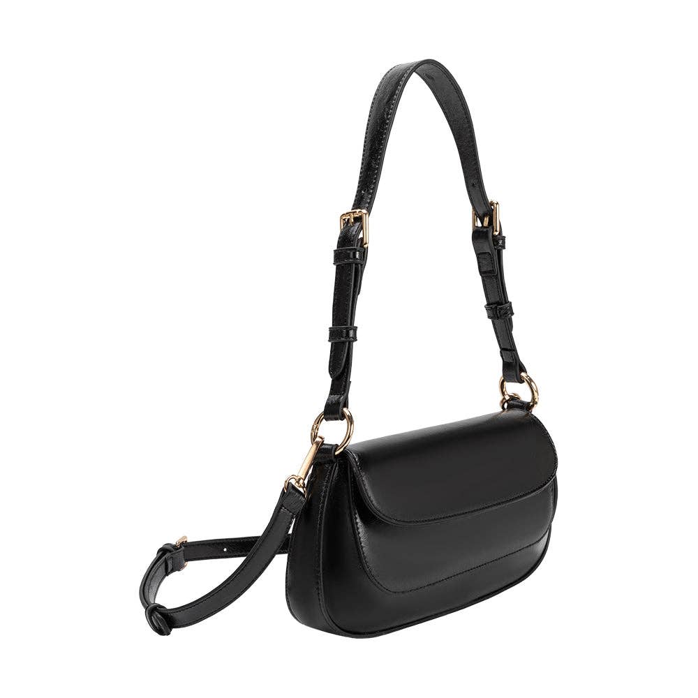 Amari Black Recycled Vegan Shoulder Bag