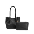 Load image into Gallery viewer, Anahi Black Recycled Vegan Top Handle Bag
