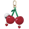 Load image into Gallery viewer, Cherry Leather Bag Charm for Airtag®: Red
