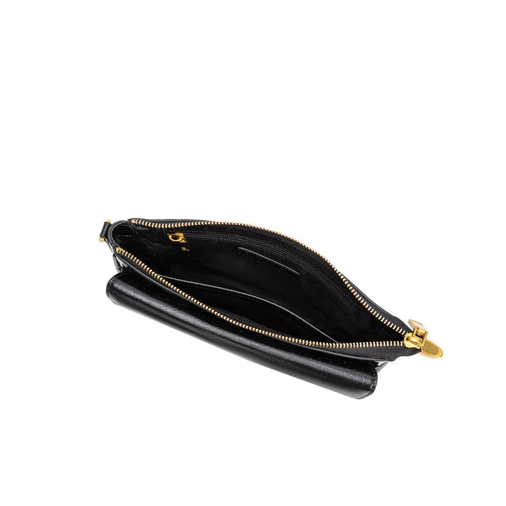 Aria Black Recycled Vegan Shoulder Bag
