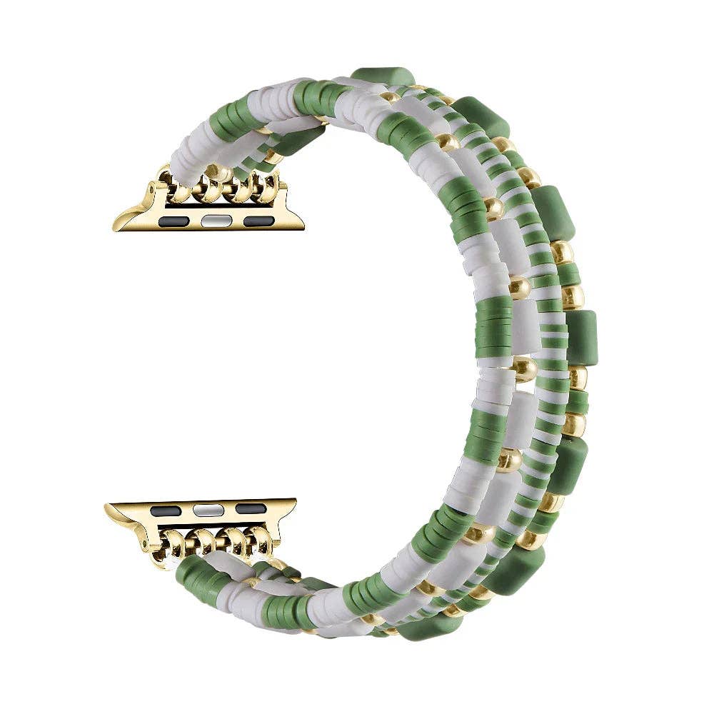 Emily Beaded Band for Apple Watch: Green / Fits All Models
