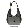 Load image into Gallery viewer, Lilie Black Recycled Vegan Shoulder Bag
