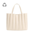 Load image into Gallery viewer, Adela Ivory Recycled Vegan Leather Tote Bag
