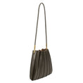 Load image into Gallery viewer, Carrie Olive Pleated Vegan Shoulder Bag
