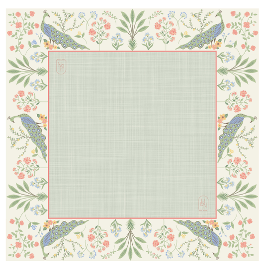 Hutch & Nook Mahjong Mat - Peacock Garden