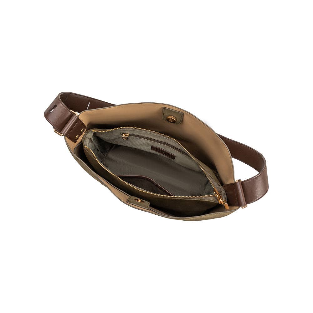 Stormie Olive Recycled Vegan Suede Tote Bag