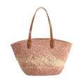 Load image into Gallery viewer, Sunset Blush Straw Tote Bag
