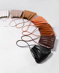 Load image into Gallery viewer, Carrie Black Pleated Vegan Shoulder Bag
