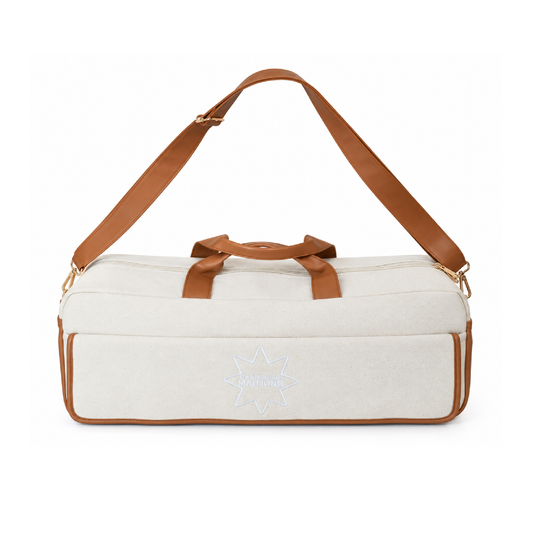 Magical Bottomless Mahjong Bag- Canvas & Leather