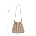 Load image into Gallery viewer, Carrie Ivory Pleated Vegan Shoulder Bag

