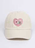Load image into Gallery viewer, MAHJONG Heart Tiles Embroidered Baseball Cap: Beige
