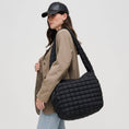 Load image into Gallery viewer, Leda Quilted Nylon Puffer Hobo: Sage

