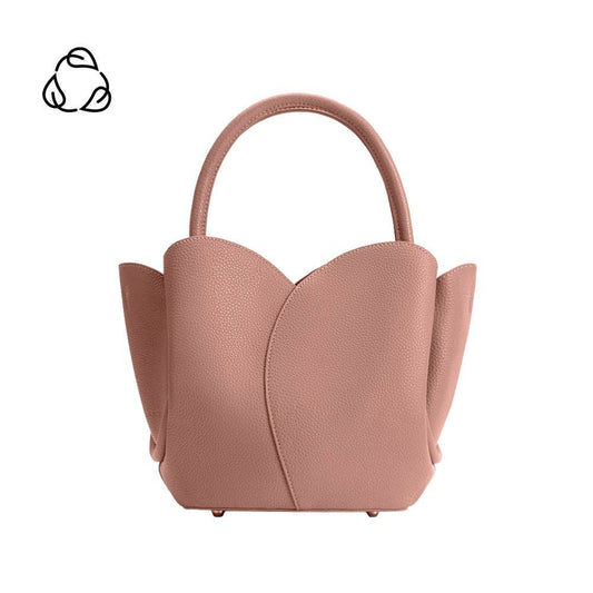 Melie Bianco Tulip Rose Recycled Vegan Lthr Top Handle Bag
