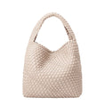 Load image into Gallery viewer, Johanna Ivory Large Vegan Shoulder Bag
