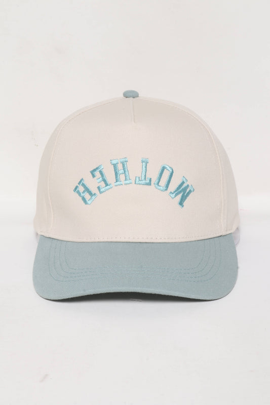 MOTHER Upside Down embroidery in Two Tone Baseball Cap: Sage