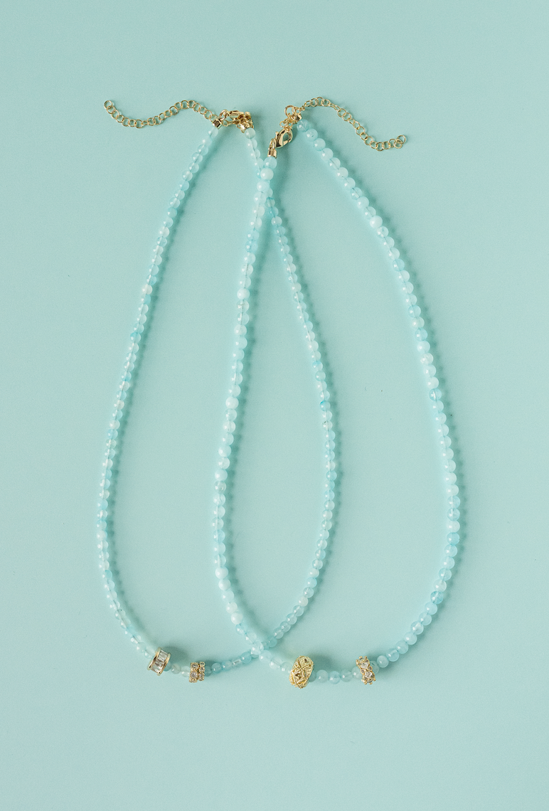 MacRae & Co Ann Trio Necklace: Aqua