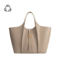 Load image into Gallery viewer, Malia Taupe Recycled Vegan Tote Bag
