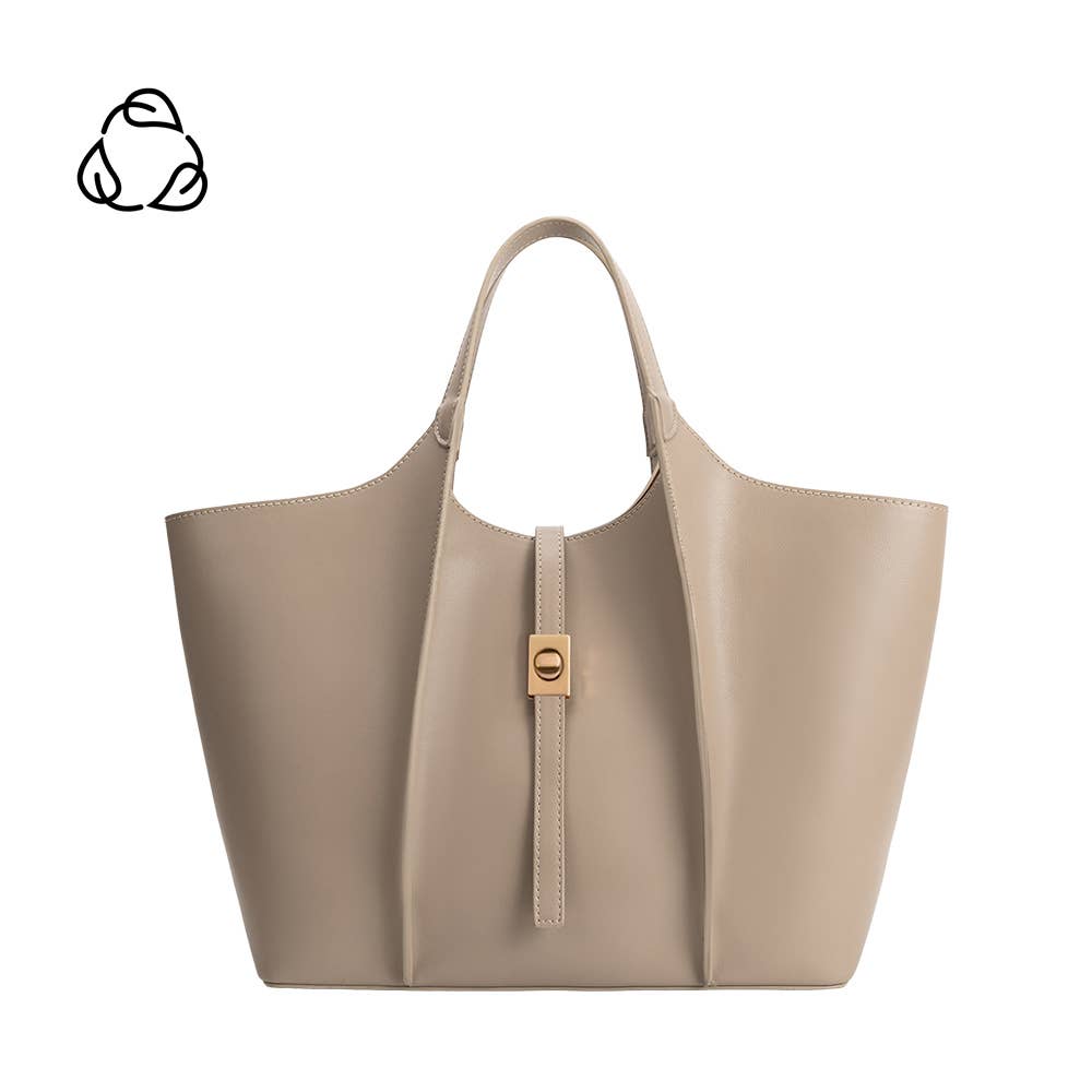 Malia Taupe Recycled Vegan Tote Bag