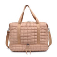 Load image into Gallery viewer, Globetrotter Quilted Nylon Puffer Travel Weekender: Natural
