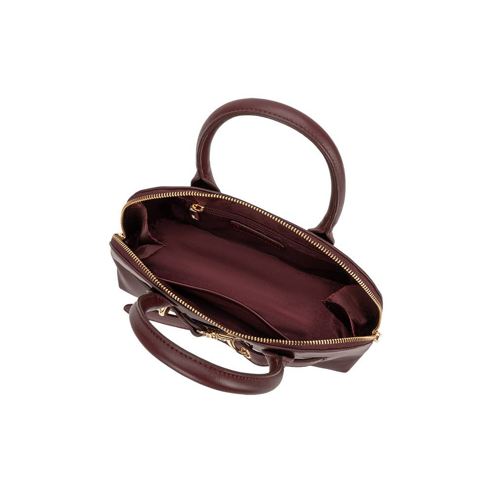 Rue Burgundy Recycled Vegan Top Handle Bag