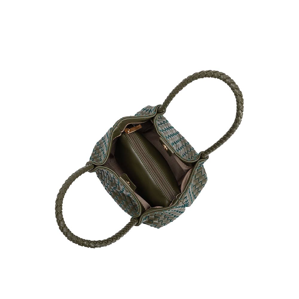 Anahi Olive Recycled Vegan Top Handle Bag