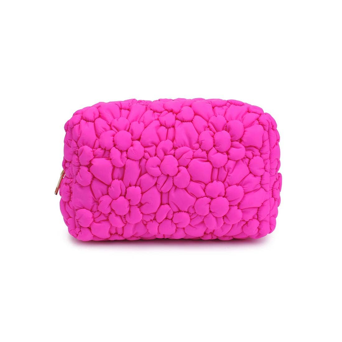 Flora Pop Nylon Cosmetic & Travel Organizer Pouch: Cream
