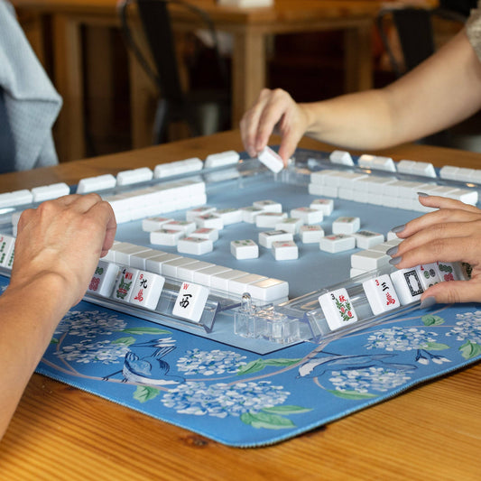 Hutch & Nook Mahjong Mat - Blue & White Bird