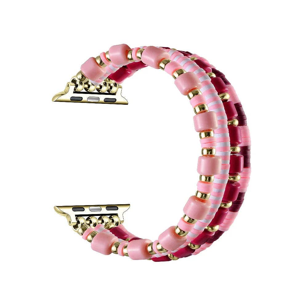 Emily Beaded Band for Apple Watch: Pink