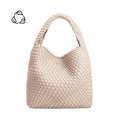 Load image into Gallery viewer, Johanna Ivory Large Vegan Shoulder Bag
