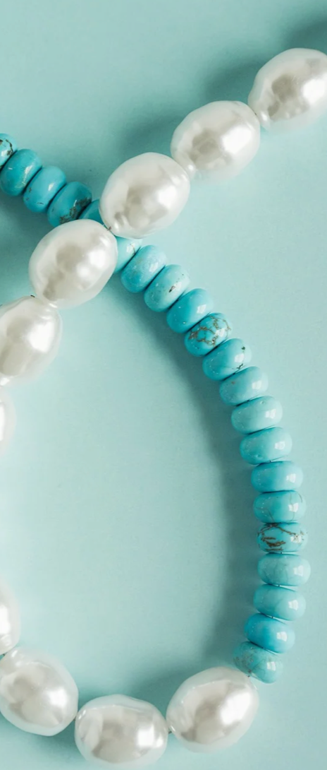 MacRae & Co Ann Trio Necklace: Aqua