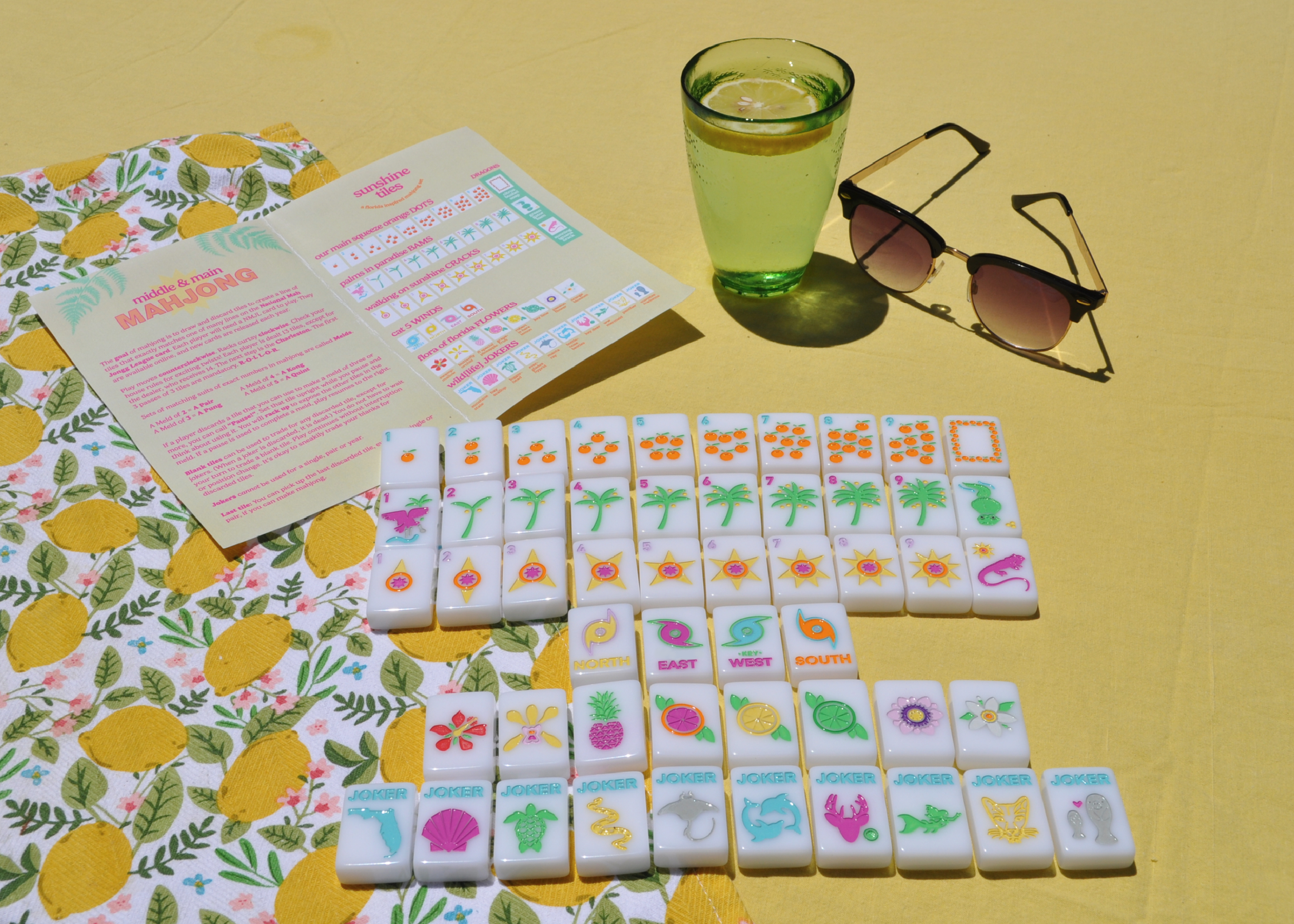 "Sunshine Tiles" FL Inspired Mahjong Set