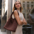 Load image into Gallery viewer, Johanna Tobacco Suede Vegan Shoulder Bag
