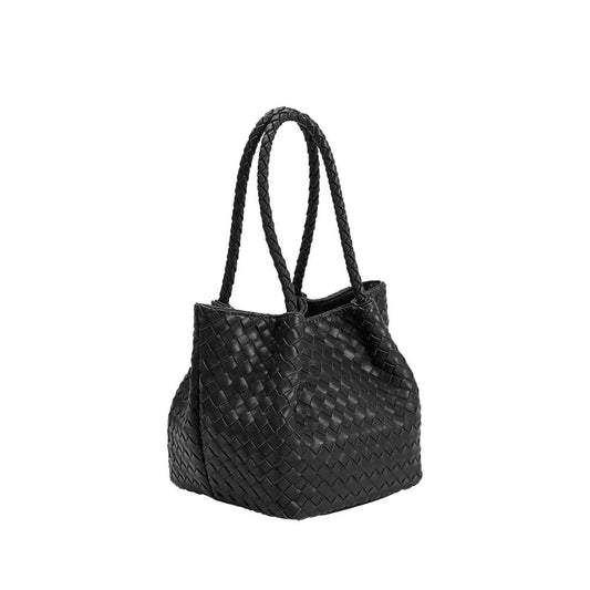 Anahi Black Recycled Vegan Top Handle Bag