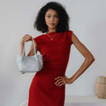 Load image into Gallery viewer, Anahi Black Recycled Vegan Top Handle Bag
