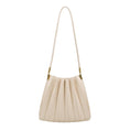 Load image into Gallery viewer, Carrie Ivory Pleated Vegan Shoulder Bag
