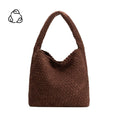 Load image into Gallery viewer, Johanna Tobacco Suede Vegan Shoulder Bag
