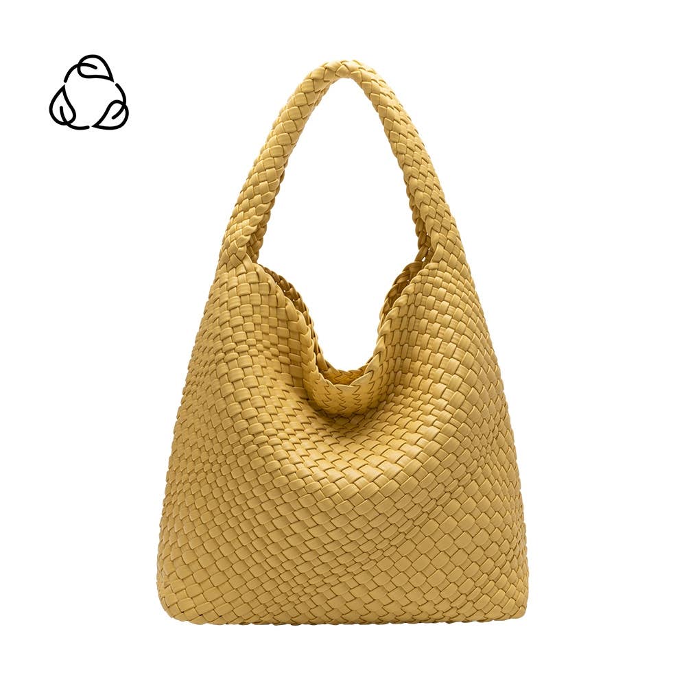 Johanna Yellow Recycled Vegan Leather Shoulder Bag