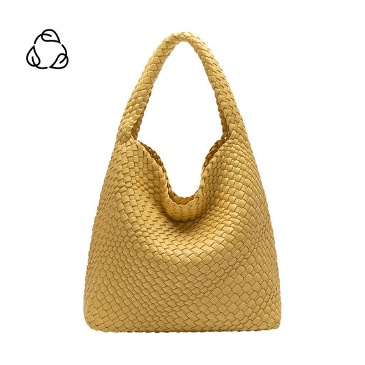 Johanna Yellow Recycled Vegan Leather Shoulder Bag