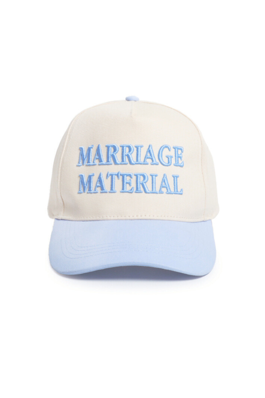 Marriage Material Embroidered Two Tone Cap
